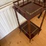Vintage Mahogany Telephone Lamp Table with Decorative Inlay Image 2