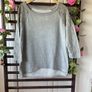 sweatshirt Hollister grey sweatshirt with 3/4 lace sleeves scoop neckline medium Image 2