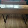 Vintage double school desk and chair Image 2