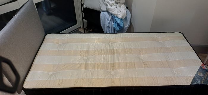 Single Divan Bed with Headboard and Park Lane Marlborough Mattress