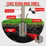 Pack of 4 Easy Fence Post Repair Kit (to Fix 2 Broken Wood Posts), Quick and Simple to Install, Effective, Durable Steel Stakes Image 2