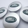 1set LAND ROVER Silver with Green logo 63mm Alloy Wheel Center Caps cap Hub Cover 63 Land L322 Image 3