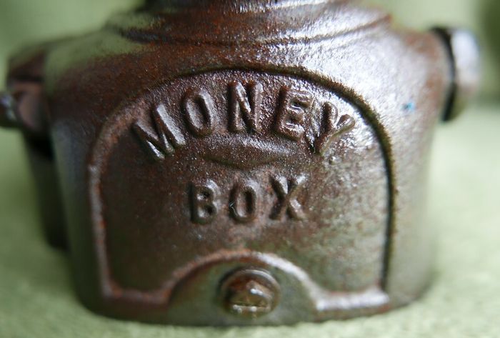 Antique Cast Iron Money Box