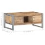 Coffee Table 95x50x40 cm Rough Mango Wood Image 7