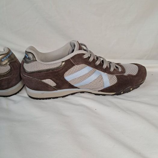 skechers athletic trainers size 5.5 eu 38.5 brown suade in excellent condition