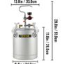 2-1/2 Gallon Pressure Feed Paint Tank Pot Spray Gun Sprayer System Air Fluid Hoses for House Keeping or Commercial Image 6