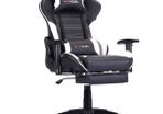 Ergonomic Gaming Chair, Computer Desk Chair Racing Design with Wide Back Cushion, Extendible Footrest in Waist Area Simply Connect to PC