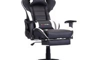 Ergonomic Gaming Chair, Computer Desk Chair Racing Design with Wide Back Cushion, Extendible Footrest in Waist Area Simply Connect to PC