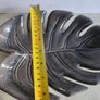 Handmade Ceramic Monstera Leaf Fruit dish it's olive green colour.. Image 3