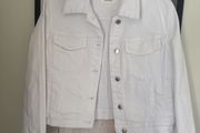 Women's MNG white denim jacket