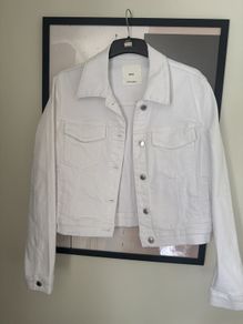 Women's MNG white denim jacket