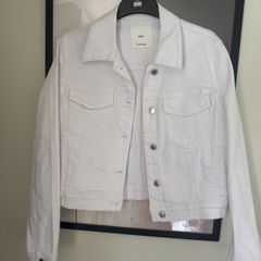 Women's MNG white denim jacket