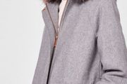 Ted Baker - Wool Cashmere Hooded Parka Coat - Grey - Size 1 UK 8 to 10 - BNWT RRP 410