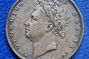 1826 Farthing George IV British coin