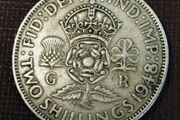 1948 George VI British Two Shillings / Florin Coin (Cupronickel)
