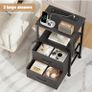 Set of 2 Bedside Table with Charging Station 40cm Image 3
