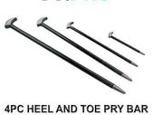 US PRO Tools 4pc Heel Bar Set Podgers Pry Bars Toe 150, 300, 400, 500mm 6857