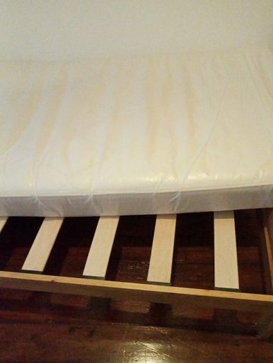 Single bed and mattress