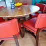 Round dining table 300 and vintage chairs 300 Image 2