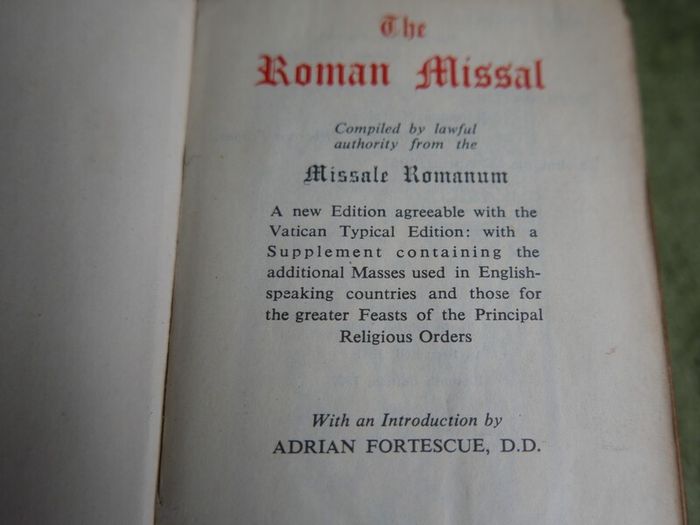 Vintage Roman Missal
