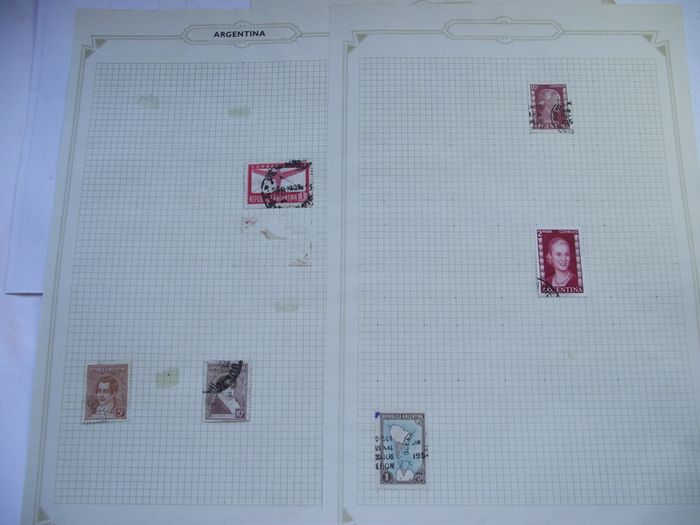 A Collection of Stamps from Central and South Americas on Loose Pages