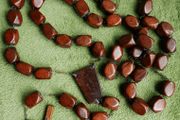 Vintage (extremely long) Wood Wall Rosary 65 inch Oversized Beads Mid Century Religious Decor Rosary