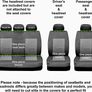 Car Seat and Headrest Covers Carnaby Green SS5294 - Full Set Universal Size Elasticated Hems Side Airbag Compatible Washable Easy Fit Image 3