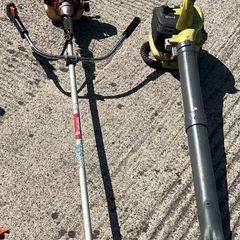 garden tools strimmers and leaf blower