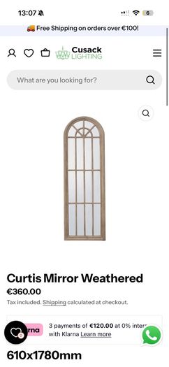 Panelled Wall Mirror