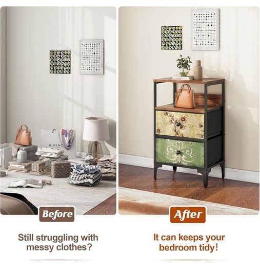 Bedside Tables set of 2,Bed Side Table for Bedroom