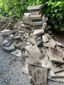 Fre to take broken garden slabs and rock