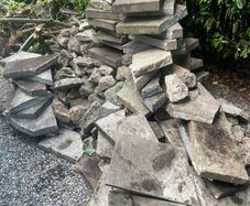 Fre to take broken garden slabs and rock
