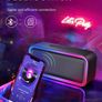 2022 RGB Lights Bluetooth Speaker, 10W Small Portable Wireless Bluetooth Speaker w/HD Stereo, IPX5 Waterproof, 18H Playtime, Mic, TF Card, Mini Speakers for Home Garden Party Camping Travel (FREE POSTAGE) Image 3