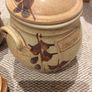 OFFERS WELCOME PLEASE -Ballydougan Stoneware Pottery - 4 Pieces . Biscuit ( Old Irish writing) Sugar and Tea lidded Jars and a shallow bowl shaped dish for biscuits Image 3