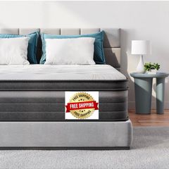 Gel Individually Pocket Sprung Small Double Mattress 4FT with Soft Fabric, 10 Inch Hybrid Mattress