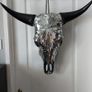Mirror Insert Black Bull Skull Image 8