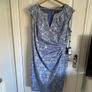 Adrianna Papell ladies cornflower blue and silver dress Image 2