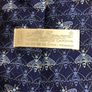 Designer silk tie in blues with bee pattern Image 3