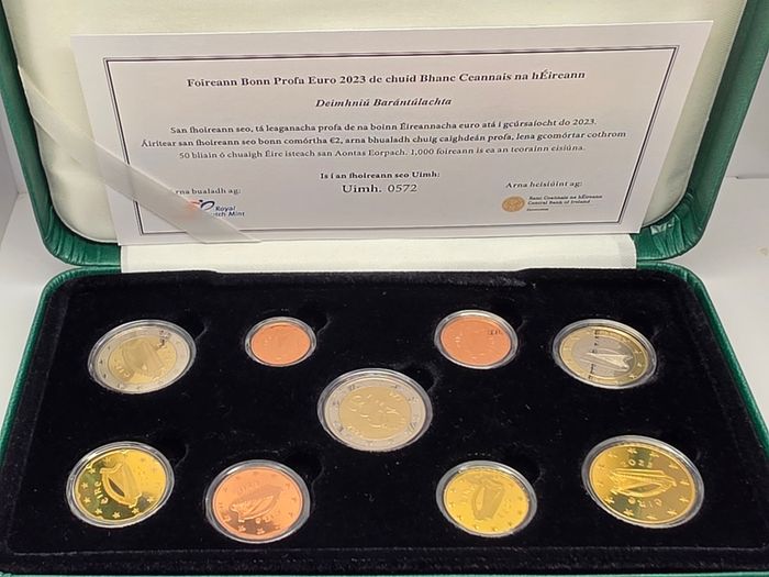 Ireland 2023 Euro Coin Proof Set in Original Holder with COA