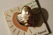 Vintage gold heart -  Variety Club -  brooch New