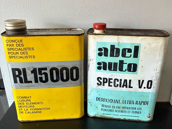 Vintage French Garage Tins