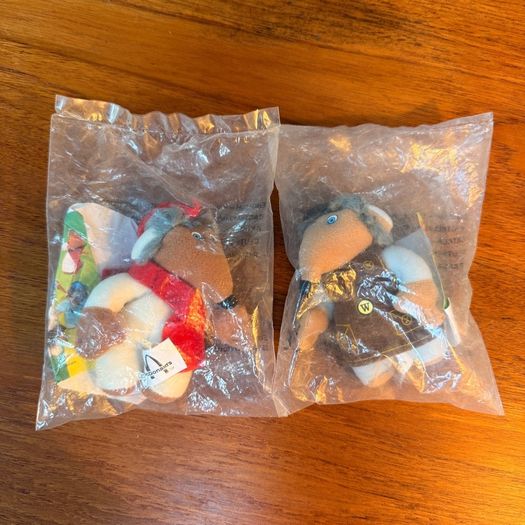 Vintage 1999 McDonalds The Wombles Plush Toys x2 Sealed Original Bags