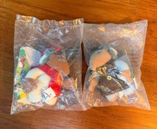 Vintage 1999 McDonalds The Wombles Plush Toys x2 Sealed Original Bags
