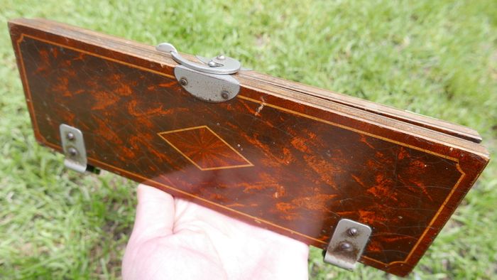 Vintage Acme Wood & Metal Clasped Tie Press