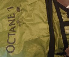 Green hiking tent