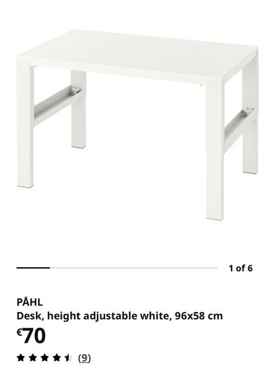 Ikea Pahl Desk adjustable height