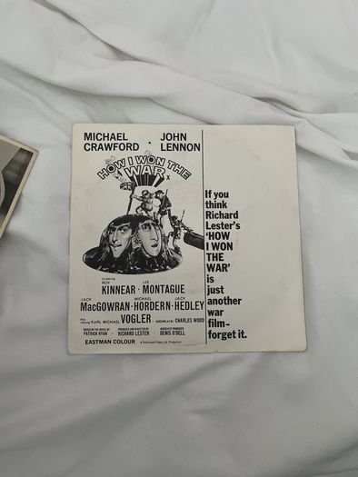 John Lennon Beatles How I Won The War 7" and rare postcard