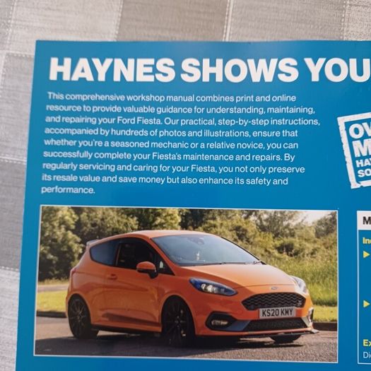 Ford Fiesta Petrol (2017-2023) Haynes Repair Manual