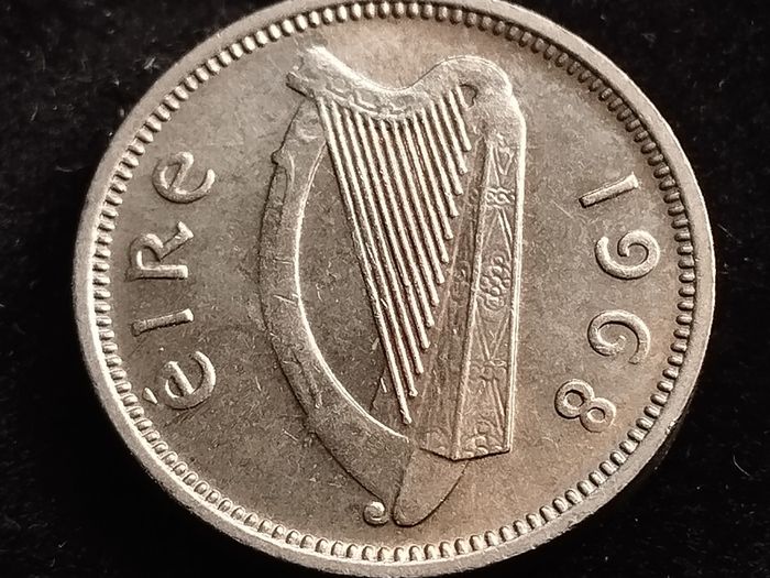 Ireland - 1968 - Error Weak Strike - 3 Pence - Hare - Km.12a - Unc - [773]