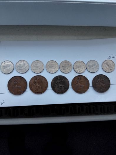 Collection of Irish 10p and British One Penny coins